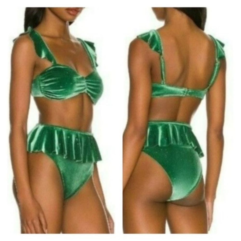 Beach Riot glitter daisy bikini SET - bottom XS & Top S - Picture 4 of 12